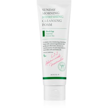 AXIS-Y 6+1+1 Advanced Formula Sunday Morning Refreshing Cleansing Foam spuma cremoasa pentru o curatare profunda pentru piele sensibilă - imagine 2